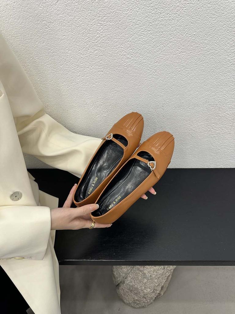 Модные женские лоферы с круглым носком, повседневные туфли-мюли, бежевые, коричневые, серебристые, черные 2024 г. Новые поступления, осенне-весенние туфли для балета