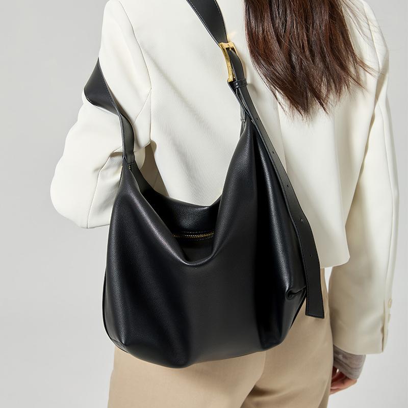 Женская сумка из натуральной кожи, женская сумка через плечо Lazy, женская большая сумка, большая вместимость, сумка на одно плечо, маленькая, Premium Sense