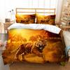 Bedding Cover Suit Children Kid Home Bed Clothes Modern 3d Tiger In The Sunset Printed Newly Fashion King Size Duvet Covers