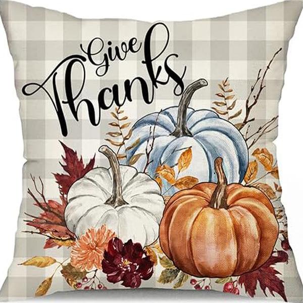 Autumn Thanksgiving Pumpkin Maple Car Line Printed Pillow Clothes Quilt Cover Room Decoration Sofa Cushion