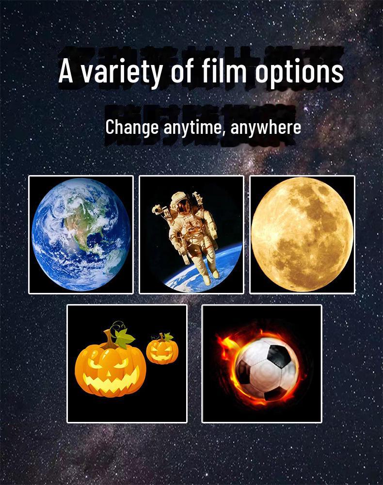 Лампа-проектор Луны - Ночной светильник с логотипом Welcome Starry Sky для спальни, заката и фонового освещения 