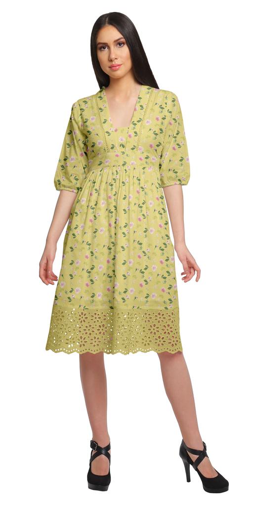 Moomaya Платье с коротким рукавом для женщин, вечернее платье из хлопка с принтом, повседневное