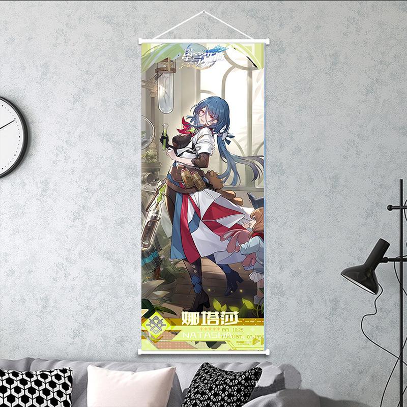 25x75 см Honkai Star Rail подвесная картина Kafka DanHeng персиковая кожа декоративный свиток