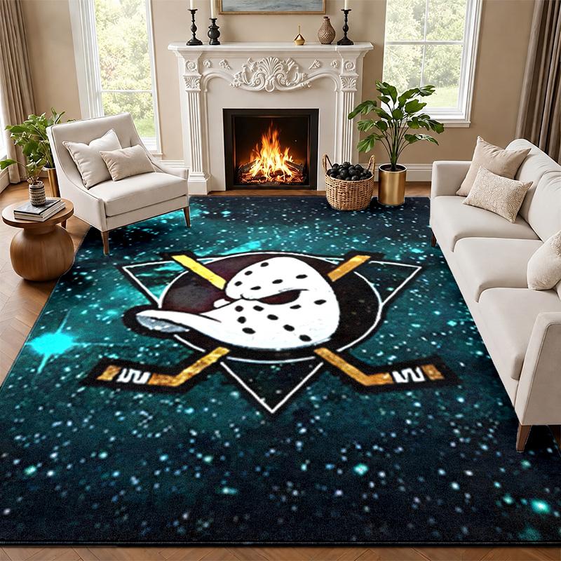 Anaheim Ducks Carpet Door Mat for Living Room or Bedroom Protective Mat Under Chair Office Decoration Christmas Gift Birthday Present
