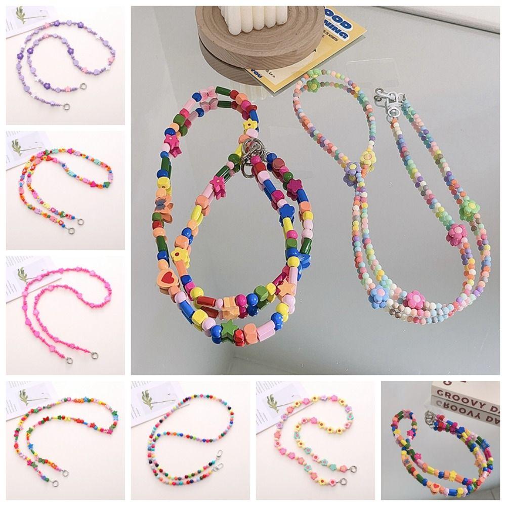 Ремешок для мобильного телефона, чехол для мобильного телефона с длинной цепочкой из бисера, аксессуары