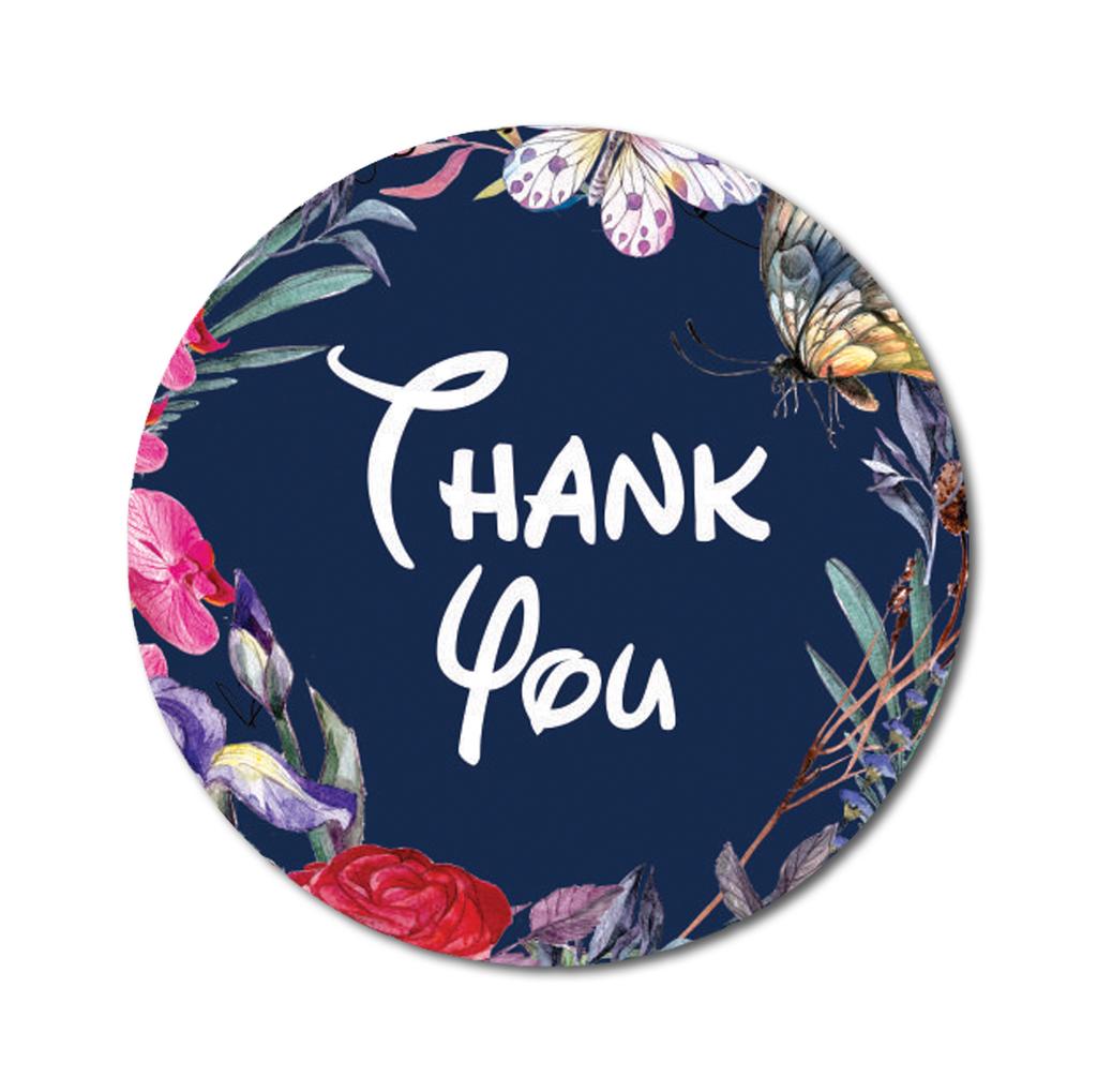 Darling Souvenir Round 45 шт элегантные цветочные и бордюрные фуксия розовые наклейки спасибо-1.6