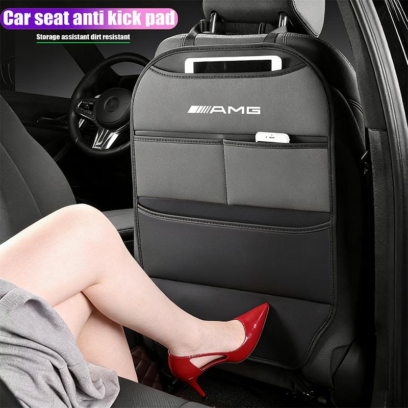 PU Leather Car Anti-Kick Mats Auto Seat Back Protector Cover Decal For Mercedes Benz A B C E G CLA W203 W204 C260 E300L A200L ZC2