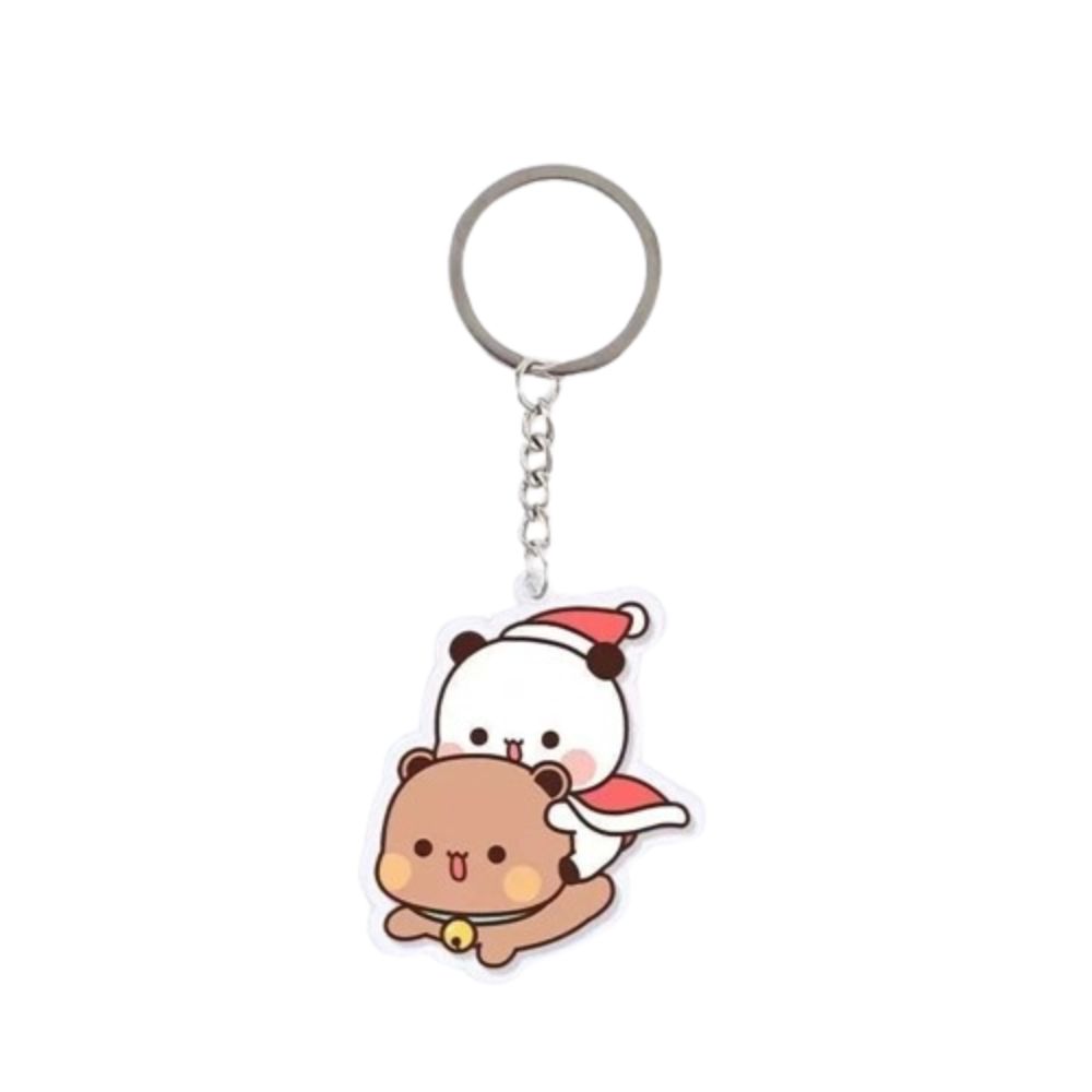 Animal Super Cute Couple Keychain Cartoon Cute Cartoon Bubu Dudu Key Chain Car Keyring