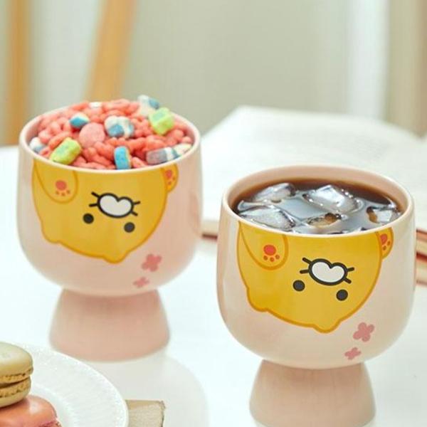 Керамический бокал Chunsik 360 мл, розовый, 1 штука, лучший персонаж Кореи