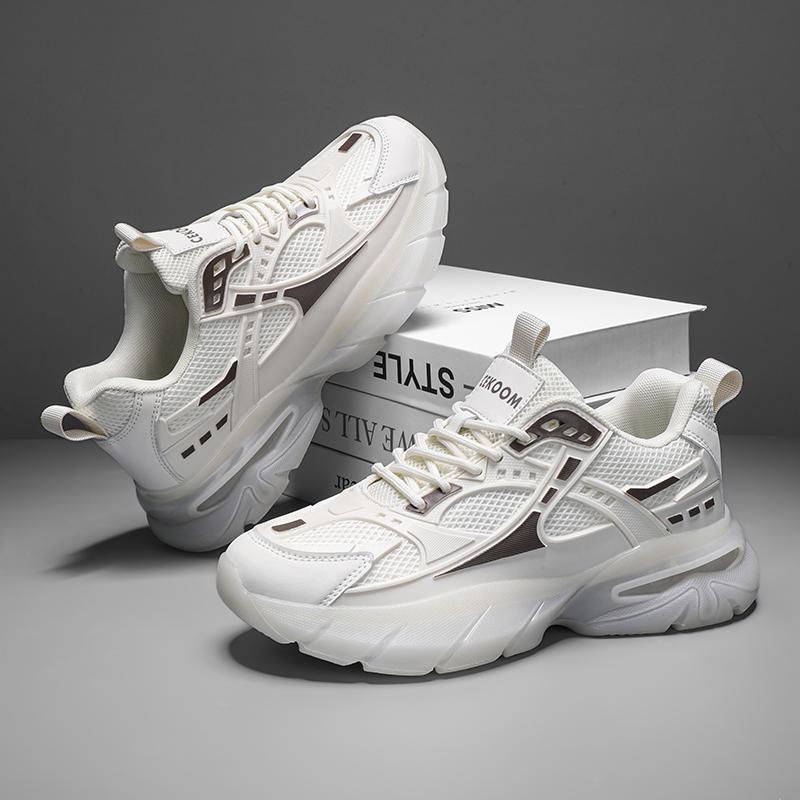 Мужские осенние сетчатые дышащие теннисные кроссовки для активного отдыха на толстой подошве с противоскользящим эффектом, модные повседневные кроссовки для бега Tenis Para Hombre