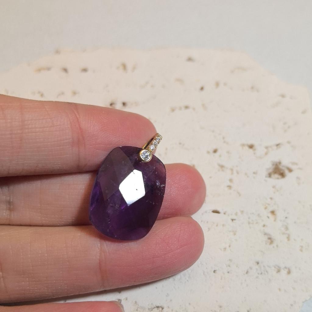 1pc Natural Stone Square Charms Pendant Amethyst Tiger Eye Crystal Pendant for Jewelry Making Earrings DIY Accessories