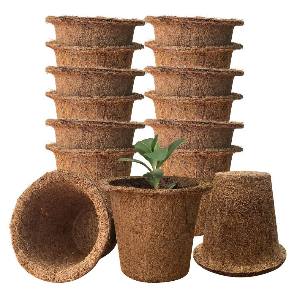 3pcs Biodegradable Nursery Pots Natural Plant Containers Pots Plant Seedling Cups  Garden Supplies
