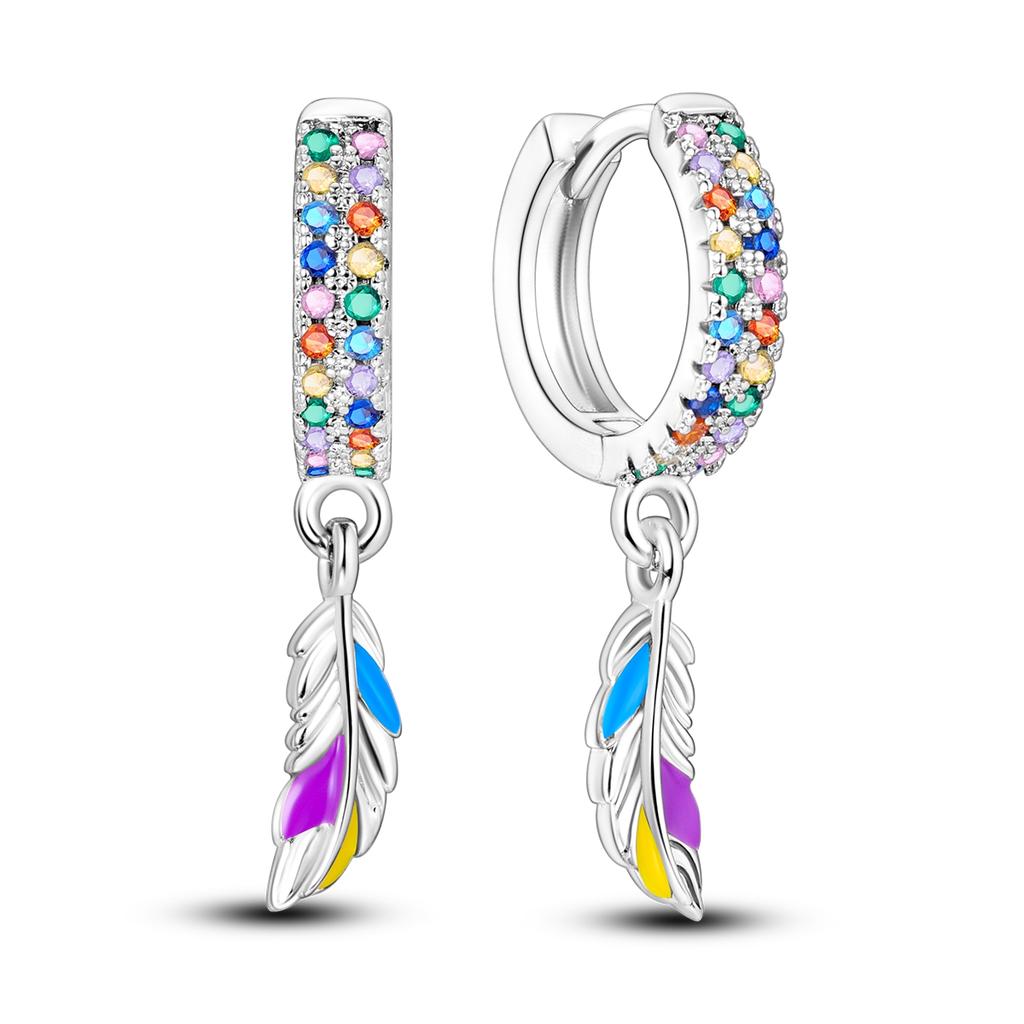 Orstarry 925 Silver Sparkling Wings Earrings Original Jewelry Drop Earrings Women Jewelry Party Trendy Anniversary Gift