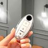 Чехол для ключа автомобиля Silver Edge с 3 кнопками для Nissan Juke X-trail Qashqai Micra Leaf Note Murano Lafesta Smart Remote Control Cover