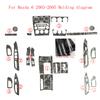 For Mazda 6 2003-2005 Interior Central Control Panel Door Handle 5D Carbon Fiber Stickers Decals Car styling Accessorie