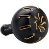 HEIGHTEN 35mm Power Reel Handle Knob Shimano Daiwa Common Use (Shimano) Type A (Daiwa) S for Chrysant Series (black & Gold) (731)