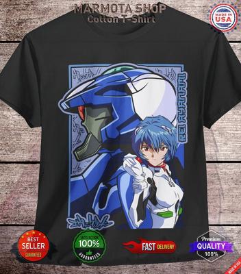 Рэй Аянами Neon Genesis Evangelion Футболка Вайфу Эччи Сексуальная Аниме Футболка Футболка NGE
