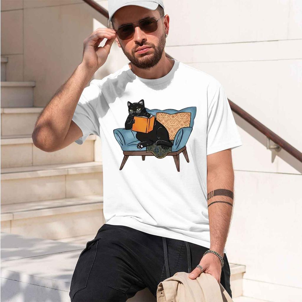 Distressed Washed Unisexs Plus Size Vintage Reading Tshirt Crew Neck Short Sleeve Tee Unisex 2026 New Model