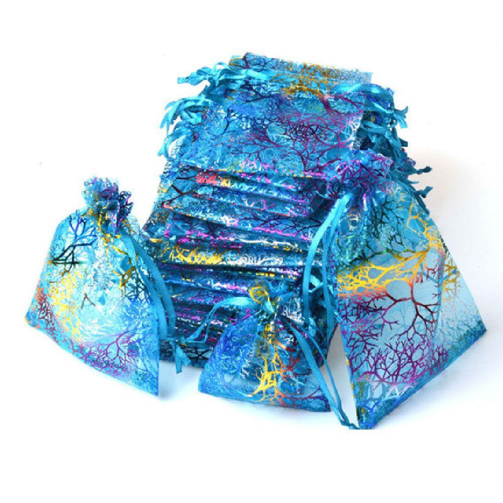 Pouches Wedding  Favor Jewelry Gift Package Organza Bag Candy Pouch Hot Stamping Drawstring