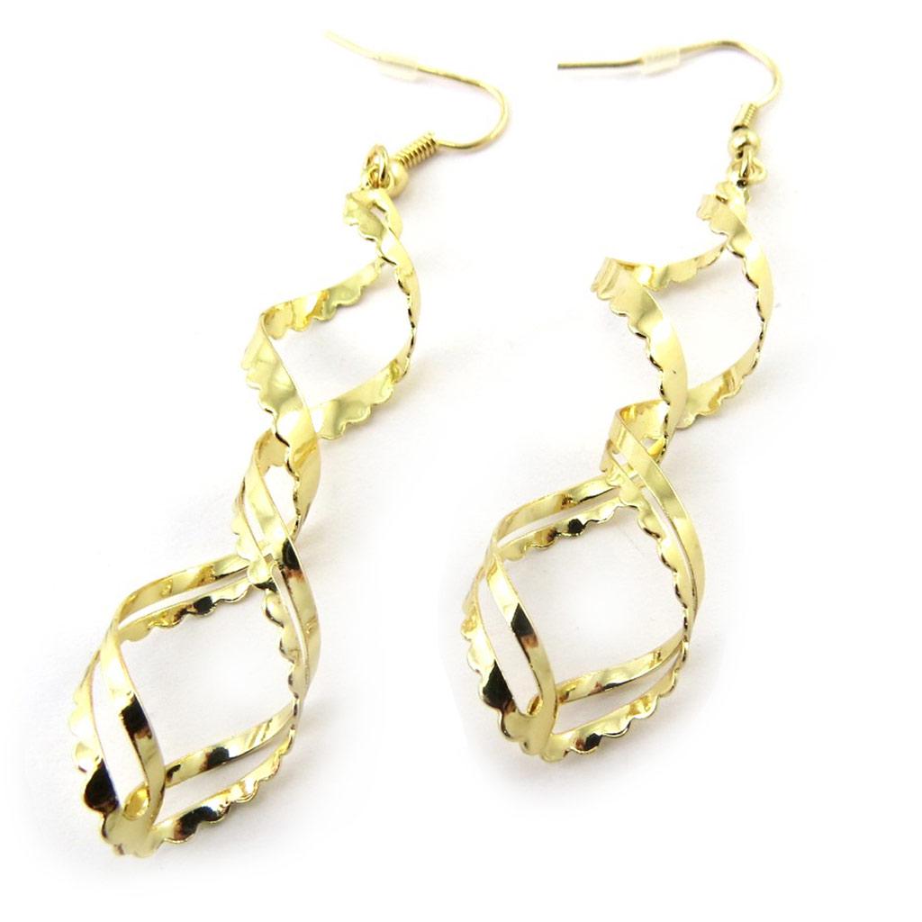 Les Trésors De Lily [N3691] — Золотые дизайнерские петли «Хореография» (геометрические).