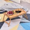 Foldable Legs Foldable Dining Table Bamboo Material Breakfast Serving Tray  Living Room