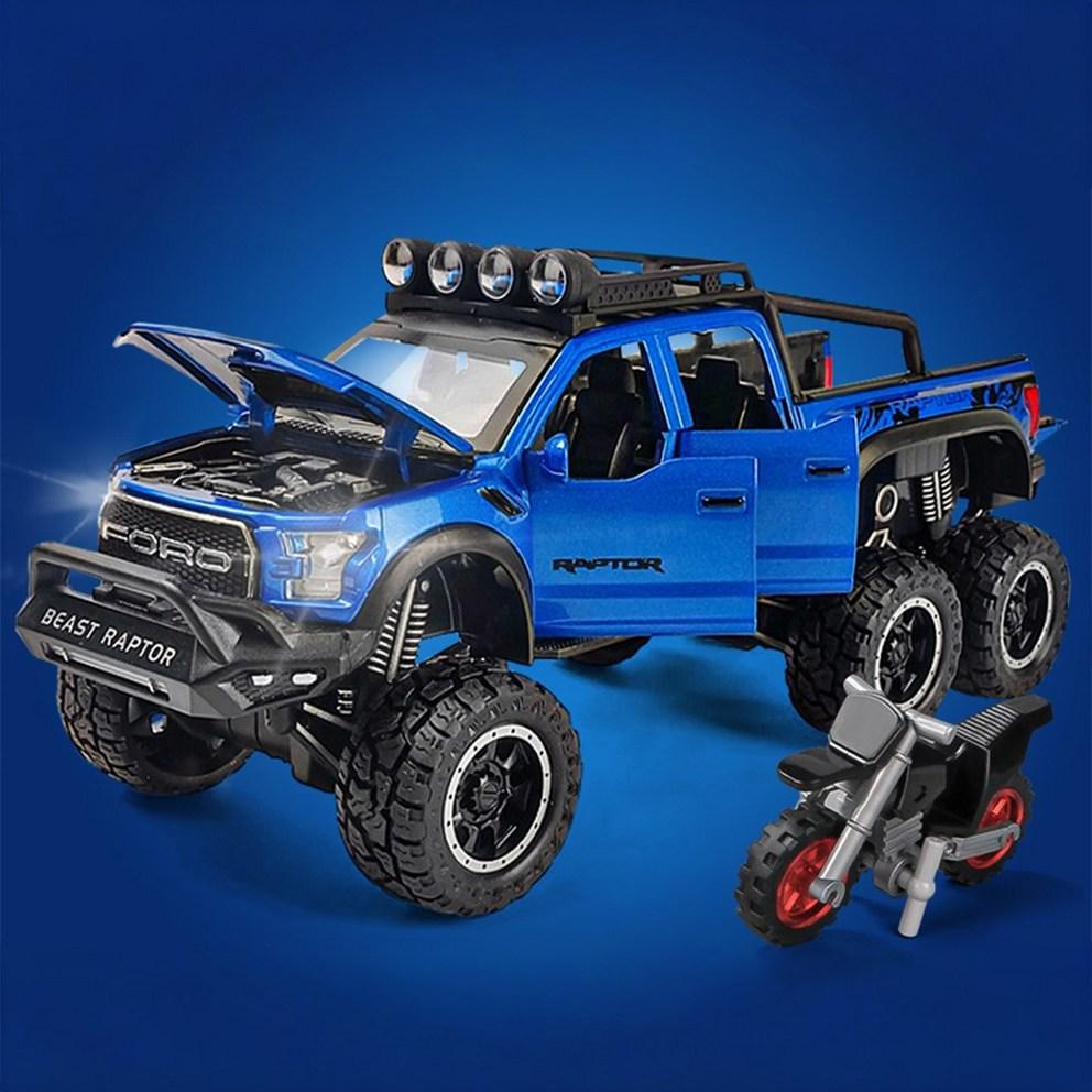 Моя Машина Премиум 1:Модель автомобиля Ford Raptor F-150 из литого сплава, масштаб 1:24, фигурка - Красный