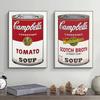 Andy Warhol Series Campbell Soup Canned Canvas Painting Aesthetic Poster and Prints Wall Art Picture Bar Restaurant Home Decor No Frame