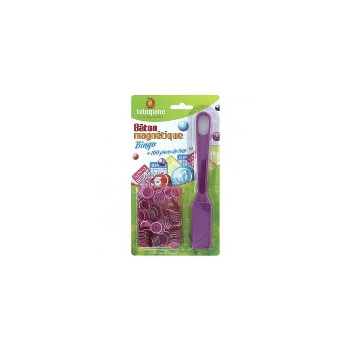 Jeu de société - Lotoquine - Ramasse + 100 Pions magnétiques de Loto Rouge - Enfant 3 ans et plus