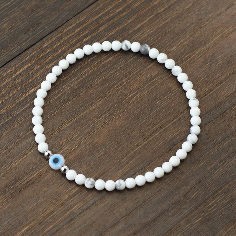 Simple Style Turkey Evil Eyes Bracelet For Men 4mm Rice Beads Braslet Natural Coconut Husk Braclet Gifts For Him Pulseria Homme