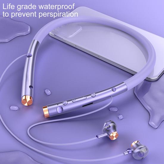 Наушники с шейным ремешком, Bluetooth-совместимые, стереозвук 5,0, водонепроницаемая подвесная шейная беспроводная гарнитура для занятий спортом
