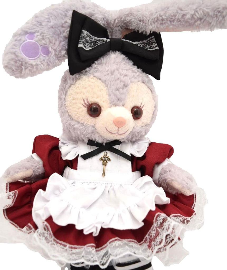 Заказ почтой плюшевого мишки Алиса Стелла Лу одежда нарядный костюм Алиса в стране чудес бордо без тела для размера S