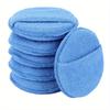 6pcs/pack Microfiber Car Wax Applicator Pads with Finger Pocket Buffing Detail Polishing Foam Pads for Auto