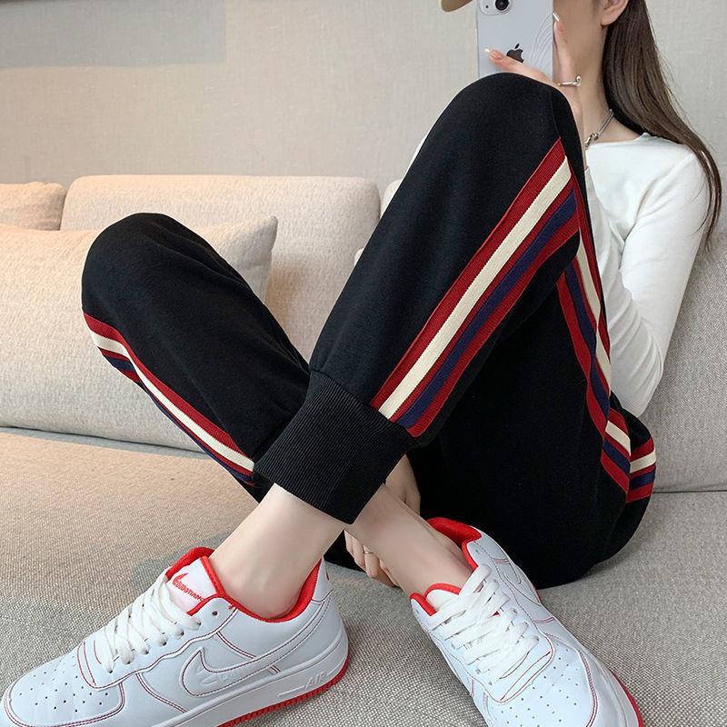 Women's Thin Ankle-Length Sports Pants - Loose, Slim Fit, All-Season Harem Style