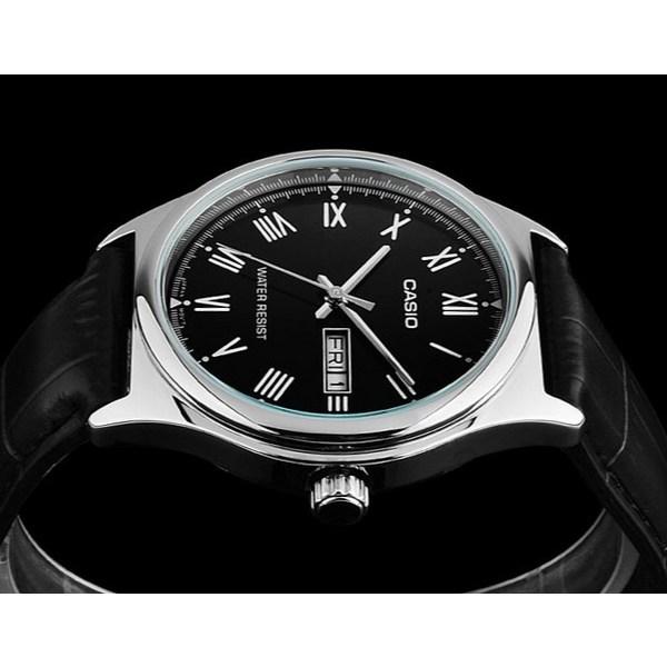 Casio Men's Leather Band Wrist Watch MTP-V006L-1B
