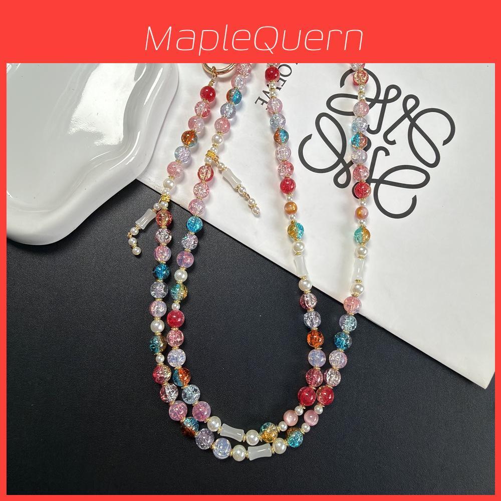 Pvc Mobile Phone Chain With Colorful Beaded Pendant For Women And Men