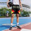 Li-Ning Серия Wade, контрастные баскетбольные спортивные повседневные шорты с буквенным принтом, мужские брюки, черные AAPR347-1