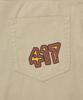 WACKY WILLY Straight Graphic Denim Pants Beige