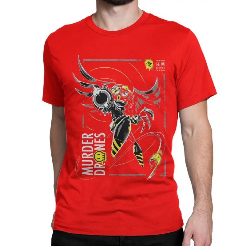 Мужские и женские футболки Murder Drones Designation NT, игровые топы из чистого хлопка, забавные футболки с коротким рукавом и круглым вырезом, футболки с принтом