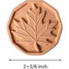 2 Pack Brown Sugar Saver and Softener, Terracotta Brown Sugar Keeper Disc for Food Storage Containers, Reble & Food Safe, Maple Leaf