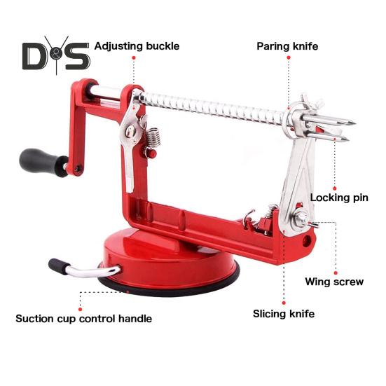 Овощечистка для фруктов, основание на присоске, многофункциональная машина для очистки картофеля, груш, трудосберегающая машина для очистки овощей для домашней кухни