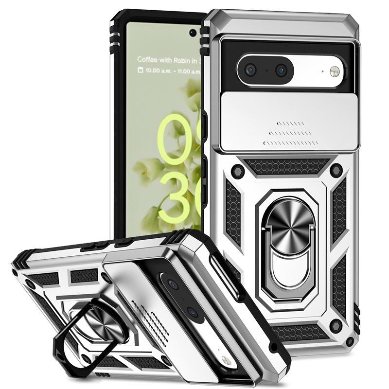 Магнитный противоударный чехол Google Pixel 9 Pro с кольцом-подставкой