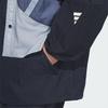 adidas Men's Woven Stand Collar Zip Jacket 'Ink Blue' JM8622