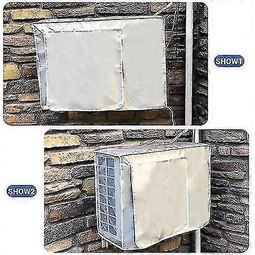Outdoor Air Conditioner Cover, Air Conditioner Waterproof Protective Cover Waterproof Organizer Dust - RiRi less