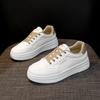 2025 весна маленькие белые туфли новая корейская версия женские студенческие туфли на платформе с увеличенным ростом спортивная обувь для сноуборда повседневная уличная съемка AS05