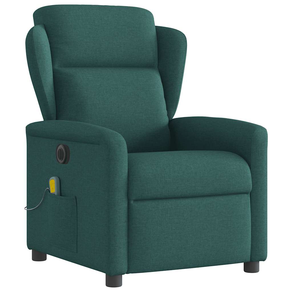 Electric Massage Chair Dark Green Fabric