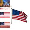 Винтажный флаг 13 звезд Американские колонии США Дизайн Бетси Росс Ретро Красный Белый Синий 3x5 футов