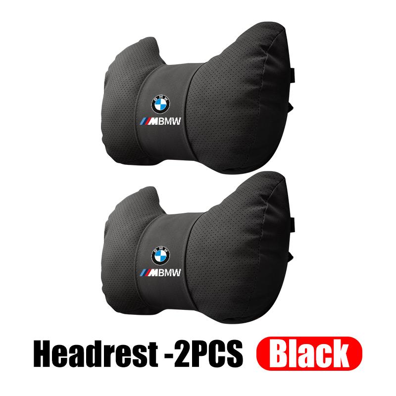 Leather Car Seat Headrest Neck Pillow Lumbar Support Mat For BMW E87 E70 E91 E30 G20 E92 E93 E60 E46 E90 G30 E53 X1 DL3