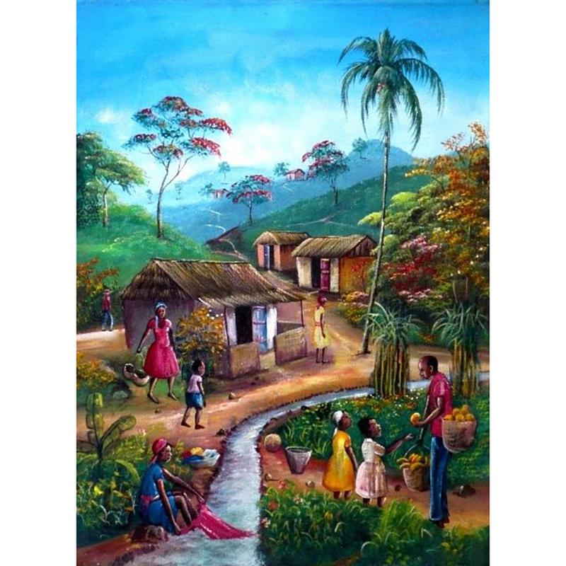 DIY Forest 5D Diamond Painting Full Round Drill Scenic Diamond Embroidery Cross Stitch Mosaic Kits Resin Wall Art Home Decor