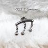 G23 Titanium Alloy Body Piercing Jewelry: Chain Lip Ring, Medusa Stud, Helix Stud, Ear Cartilage Stud - New Arrival.