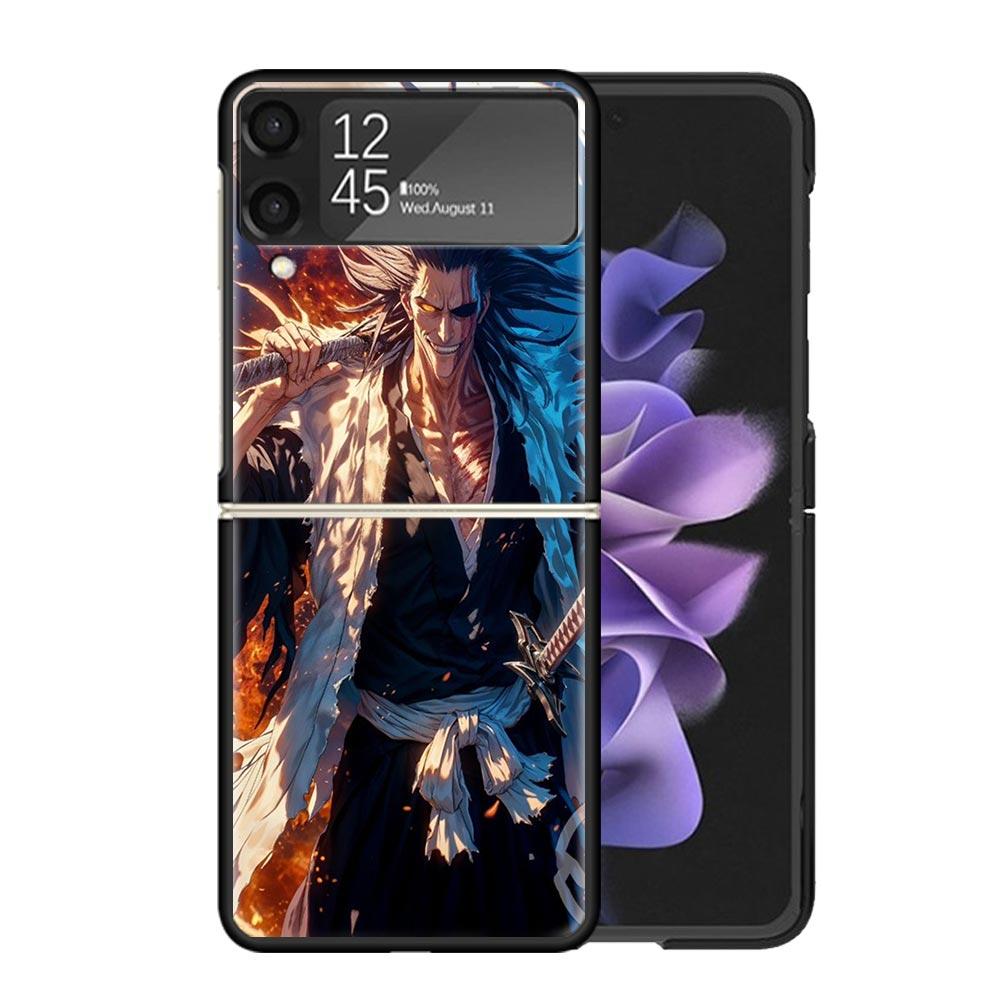 Zaraki Kenpachi Bleach Cases For Samsung Galaxy Z Flip 4 5 6 7 3 Z Flip7 Flip6 Flip4 Flip5 Flip3 5G Hard Shockproof Fundas Cover